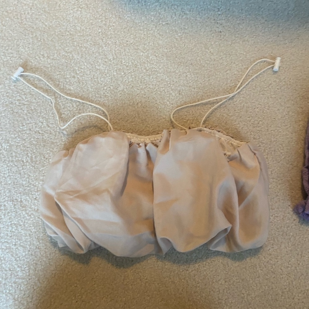 Shein Cream Crop Top